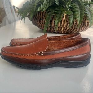 Allen Edmonds BOULDER Venetian Leather Loafer Driving Rubber Sole Mens 12D Brown